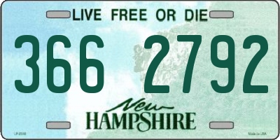 NH license plate 3662792