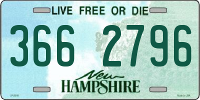 NH license plate 3662796