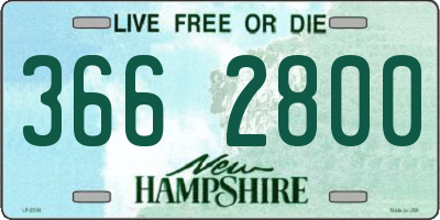 NH license plate 3662800