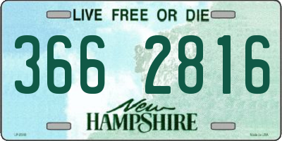 NH license plate 3662816