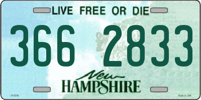 NH license plate 3662833