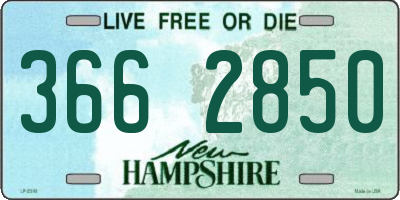 NH license plate 3662850