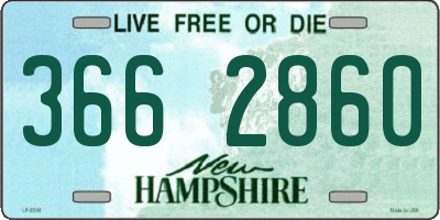 NH license plate 3662860