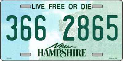 NH license plate 3662865