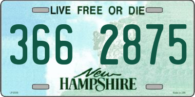 NH license plate 3662875