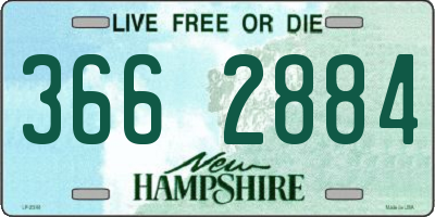 NH license plate 3662884