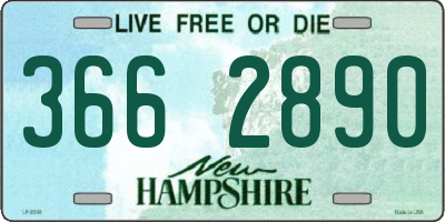 NH license plate 3662890
