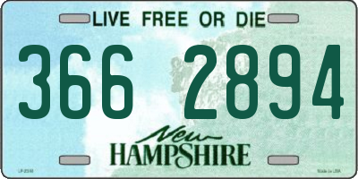NH license plate 3662894