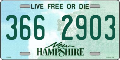 NH license plate 3662903