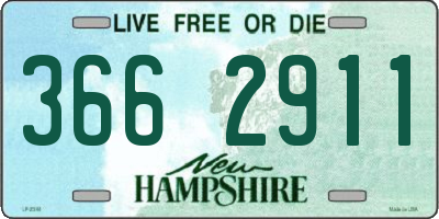 NH license plate 3662911