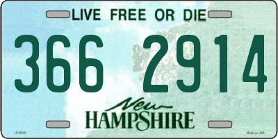 NH license plate 3662914
