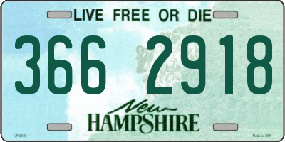 NH license plate 3662918