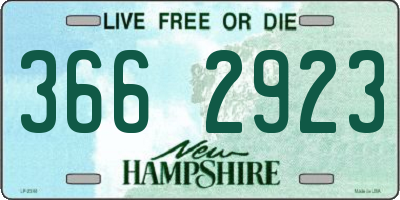 NH license plate 3662923