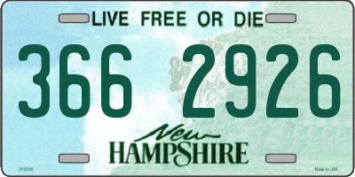 NH license plate 3662926