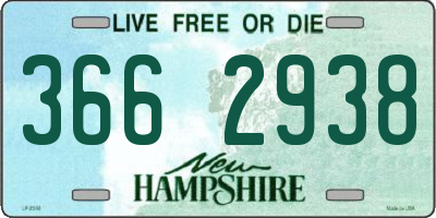 NH license plate 3662938