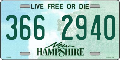 NH license plate 3662940