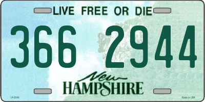 NH license plate 3662944