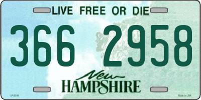 NH license plate 3662958