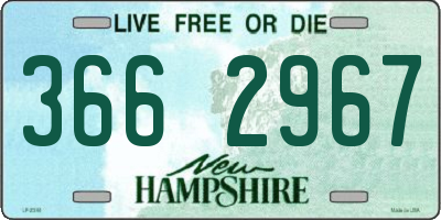 NH license plate 3662967