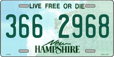 NH license plate 3662968