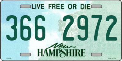 NH license plate 3662972