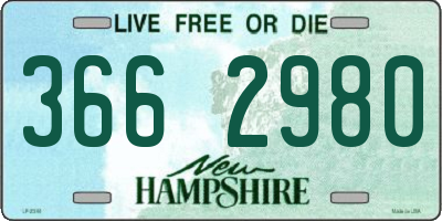NH license plate 3662980