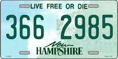 NH license plate 3662985