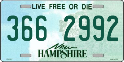 NH license plate 3662992