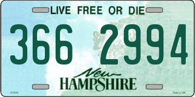 NH license plate 3662994