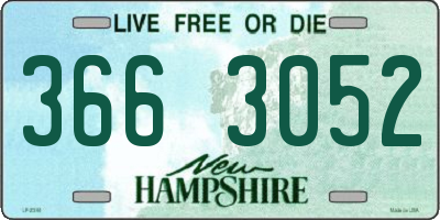 NH license plate 3663052