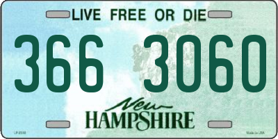 NH license plate 3663060