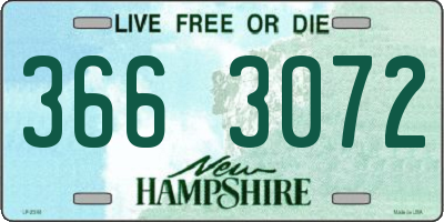 NH license plate 3663072