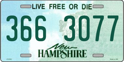 NH license plate 3663077