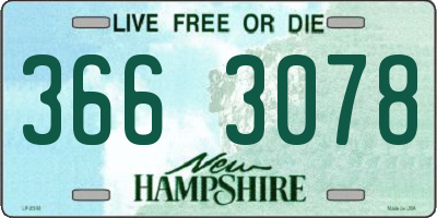 NH license plate 3663078