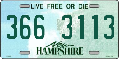 NH license plate 3663113