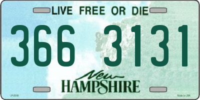 NH license plate 3663131