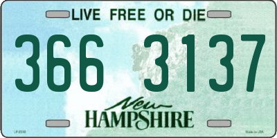 NH license plate 3663137