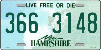 NH license plate 3663148