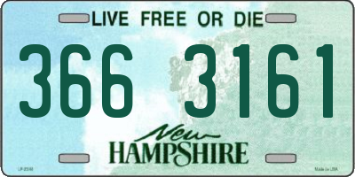 NH license plate 3663161