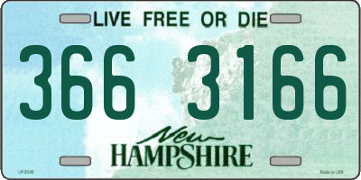 NH license plate 3663166