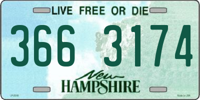 NH license plate 3663174