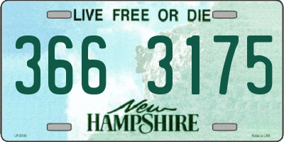 NH license plate 3663175