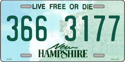 NH license plate 3663177
