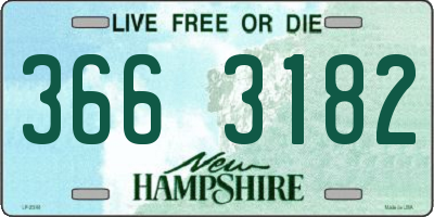NH license plate 3663182