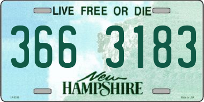 NH license plate 3663183