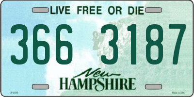 NH license plate 3663187