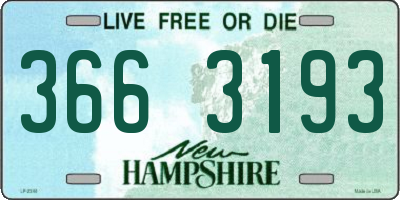 NH license plate 3663193