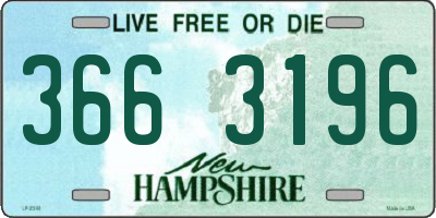 NH license plate 3663196