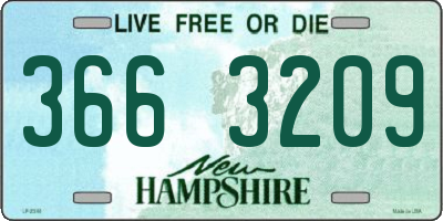 NH license plate 3663209