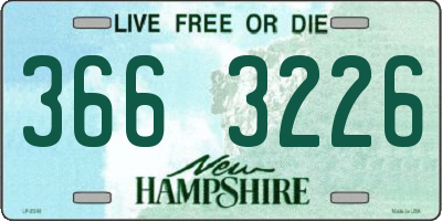 NH license plate 3663226